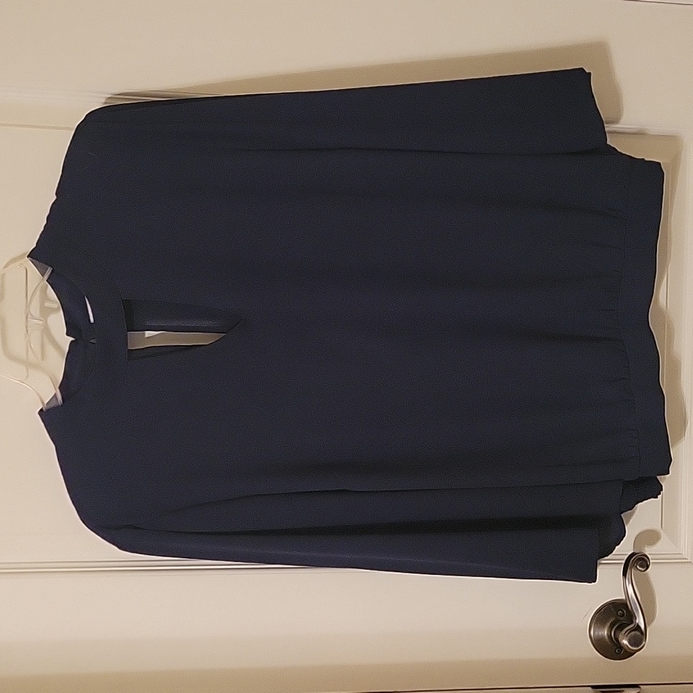 New York & Company Blouse. Navy blue. Size Large